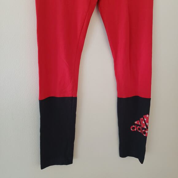 NWOT Adidas Leggings Red & Blue Size Small - Picture 4 of 5
